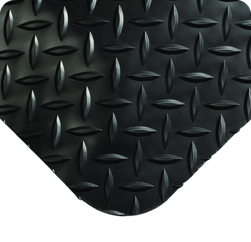 Diamond-Plate SpongeCote 4' x 75' Black Work Mat - Americas Industrial Supply