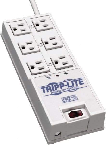 Tripp-Lite - 6 Outlets, 120 VAC15 Amps, 6' Cord, Power Outlet Strip - Floor, Keyhole Mount, 5-15 NEMA Configuration, 9-1/2" Strip - Americas Industrial Supply