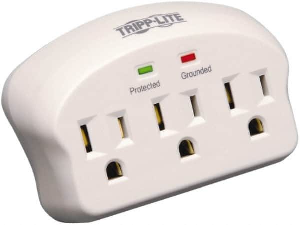 Tripp-Lite - 3 Outlets, 120 VAC15 Amps, Power Outlet Strip - Floor, Keyhole Mount, 5-15 NEMA Configuration, 2.1" Strip - Americas Industrial Supply