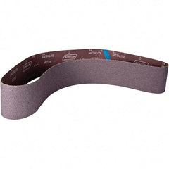 Norton - 4" Wide x 60" OAL, 120 Grit, Aluminum Oxide Abrasive Belt - Aluminum Oxide, Coated, X Weighted Cloth Backing - Americas Industrial Supply