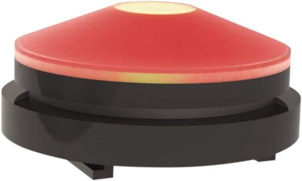 Banner Stakes - 2-1/2" High x 4" Long x 4" Wide Barricade Light - Metal, Matte Finish, Black/Red, Use with 7' Wall Mount Barriers - Americas Industrial Supply
