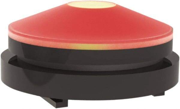 Banner Stakes - 2-1/2" High x 4" Long x 4" Wide Barricade Light - Metal, Matte Finish, Black/Red, Use with 30' Wall Mount Barriers - Americas Industrial Supply