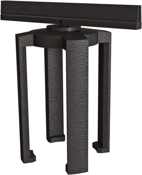 Banner Stakes - 7" High x 6" Long x 3-1/2" Wide Barrier Mounting Bracket - Matte Finish, Black, Use with Plus Banner Head - Americas Industrial Supply