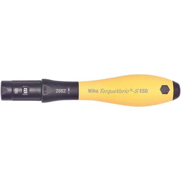 Wiha - 1 Piece, 15 to 80 In/oz, Adjustable Torque Limiting Screwdriver - 1/4" Drive - Americas Industrial Supply