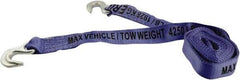 Erickson Manufacturing - 15' Long x 2" Wide, 8,500 Lb Basket Capacity, Polyester & Steel Web Sling - Blue - Americas Industrial Supply