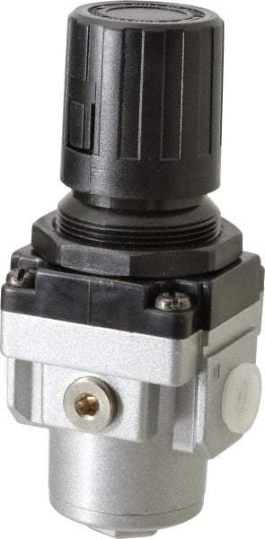 PRO-SOURCE - 1/4 NPT Port, 56 CFM, Aluminum Intermediate Regulator - 7 to 145 psi Range, 220 Max psi Supply Pressure, 1/8" Gauge Port Thread, 2.16" Wide x 5.31" High - Americas Industrial Supply