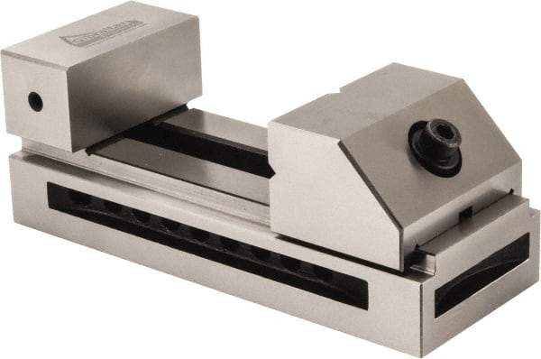 Gibraltar - 2-7/8" Jaw Width, 4" Jaw Opening Capacity, 1.38" Jaw Height, Toolmaker's Vise - Flat Jaw, 0.003" Parallelism, 0.005" Squareness, 185mm OAL x 2.756" OAH - Americas Industrial Supply