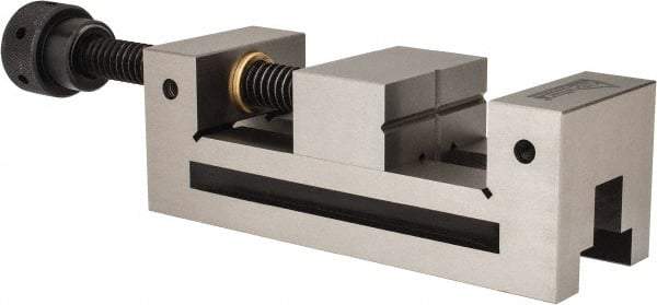 Gibraltar - 2-7/8" Jaw Width, 3-7/8" Jaw Opening Capacity, 1-3/8" Jaw Height, Toolmaker's Vise - Flat Jaw, 0.00012" Parallelism, 0.0002" Squareness, 254mm OAL x 3-29/32" OAH - Americas Industrial Supply