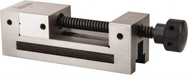 Gibraltar - 2-1/2" Jaw Width, 3" Jaw Opening Capacity, 1-1/4" Jaw Height, Toolmaker's Vise - Flat Jaw, 0.0002" Parallelism, 0.0003" Squareness, 7.4" OAL x 2-1/2" OAH - Americas Industrial Supply