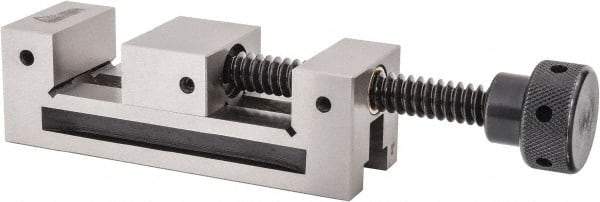 Gibraltar - 1-31/32" Jaw Width, 2-1/2" Jaw Opening Capacity, 1" Jaw Height, Toolmaker's Vise - Flat Jaw, 0.0002" Parallelism, 0.0002" Squareness, 6" OAL x 2.11" OAH - Americas Industrial Supply