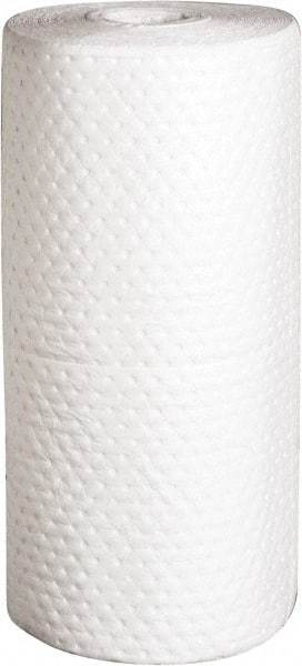 PRO-SAFE - 36 Gal Capacity per Package, Oil Only Roll - 150' Long x 15" Wide, White, Polypropylene - Americas Industrial Supply