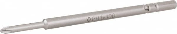 Wera - 5mm Drive, #1 Phillips Screwdriver Bit - 4" OAL - Americas Industrial Supply