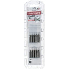 Wiha - 1/4" Drive, Hex Inch Screwdriver Bit - 1" OAL - Americas Industrial Supply