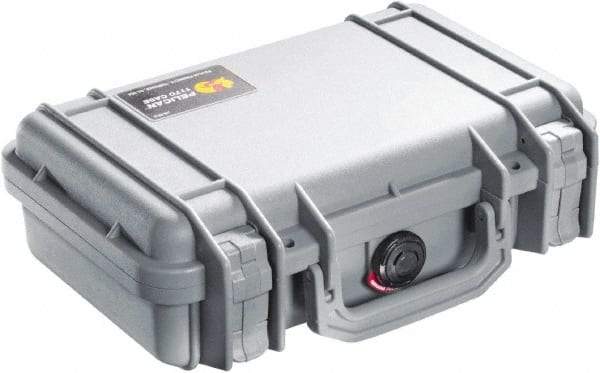 Pelican Products, Inc. - 8-11/32" Wide x 3-25/32" High, Clamshell Hard Case - Silver, Polyethylene - Americas Industrial Supply