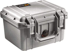 Pelican Products, Inc. - 9-11/16" Wide x 6-7/8" High, Clamshell Hard Case - Silver, Polyethylene - Americas Industrial Supply
