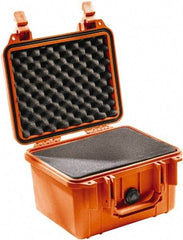 Pelican Products, Inc. - 9-11/16" Wide x 6-7/8" High, Clamshell Hard Case - Orange, Polyethylene - Americas Industrial Supply
