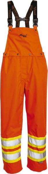 Viking - Size 4XL, High Visibility Orange, Rain, Wind Resistant Bib Overall - No Pockets - Americas Industrial Supply