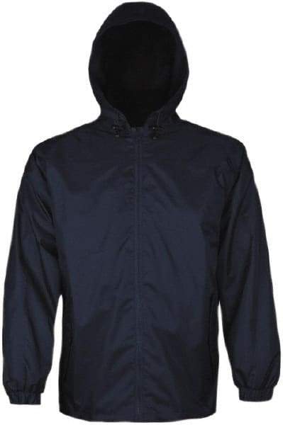 Viking - Size XL, Blue, Rain, Wind Resistant Jacket - 47" Chest, 2 Pockets, Attached Hood - Americas Industrial Supply