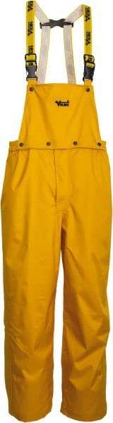 Viking - Size L, Yellow, Rain, Wind Resistant Bib Overall - No Pockets - Americas Industrial Supply