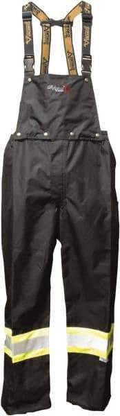 Viking - Size S, Black, Green, Silver, Rain, Flame Resistant/Retardant, Wind Resistant Bib Overall - No Pockets - Americas Industrial Supply