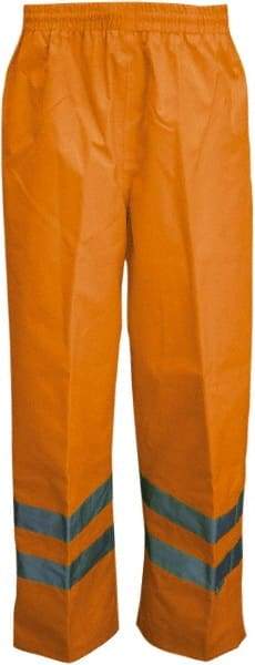 Viking - Size M, High Visibility Orange, Rain, Wind Resistant Pants - No Pockets - Americas Industrial Supply
