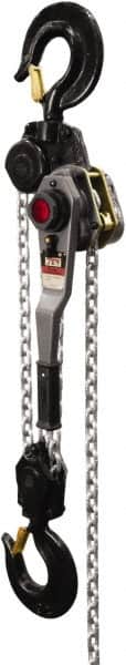 Jet - 18,000 Lb Lifting Capacity, 20' Lift Height, Lever with Overload Protection Hoist - Made from Chain, 79 Lb Avg Pull to Lift Rated Load - Americas Industrial Supply