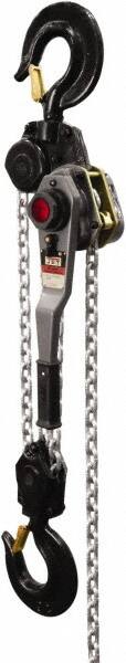 Jet - 18,000 Lb Lifting Capacity, 15' Lift Height, Lever with Overload Protection Hoist - Made from Chain, 79 Lb Avg Pull to Lift Rated Load - Americas Industrial Supply
