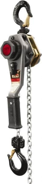 Jet - 2,000 Lb Lifting Capacity, 15' Lift Height, Lever with Overload Protection Hoist - Made from Chain - Americas Industrial Supply