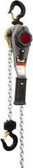 Jet - 1,500 Lb Lifting Capacity, 15' Lift Height, Lever with Overload Protection Hoist - Made from Chain - Americas Industrial Supply