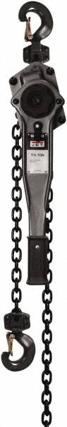 Jet - 3,000 Lb Lifting Capacity, 15' Lift Height, Lever Hoist - Made from Chain, 49 Lb Avg Pull to Lift Rated Load - Americas Industrial Supply