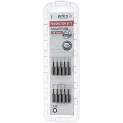 Wiha - 2mm Hex Screwdriver Bit - 1/4" Drive, 1" OAL - Americas Industrial Supply