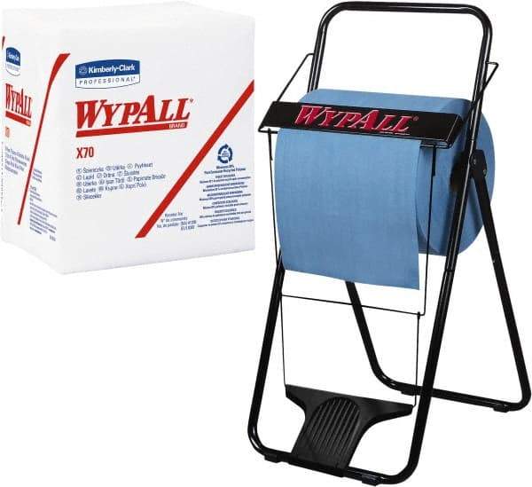 WypAll - X70 1/4 Fold Shop Towel/Industrial Wipes - Poly Pack, 12-1/2" x 12-1/2" Sheet Size, White - Americas Industrial Supply