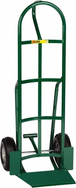 Little Giant - 800 Lb Capacity 49" OAH Hand Truck with Foot Kick - 13-1/2 x 16" Base Plate, Loop Handle, Steel, Pneumatic Wheels - Americas Industrial Supply
