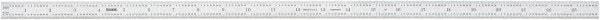 SPI - 24" Long, 1/100, 1/64, 1/32, 1/10" Graduation, Flexible Steel Rule - 5R Graduation Style, Satin Chrome Finish - Americas Industrial Supply