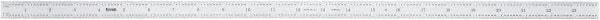 SPI - 24" Long, 1/64, 1/32, 1/16, 1/8" Graduation, Flexible Steel Rule - 4R Graduation Style, Satin Chrome Finish - Americas Industrial Supply