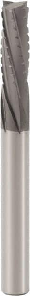 Seco - 12mm Cutting Diam x 36mm Length of Cut, 9 Flute, Downcut Spiral Router Bit - DURA Coated, Left Hand Cut, Solid Carbide, 110mm OAL x 12mm Shank Diam, Square End, 15° Helix Angle - Americas Industrial Supply