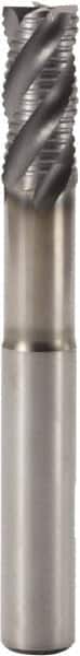 Seco - 8mm Diam, 18mm LOC, 4 Flute Solid Carbide 45° Corner Chamfer Roughing End Mill - SIRON-A Finish, 70mm OAL, 8mm Shank Diam, Single End, Extended Reach, Centercutting, 38° Helix - Americas Industrial Supply