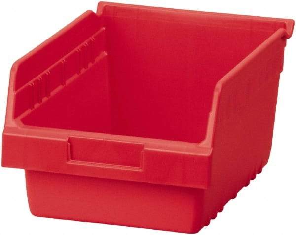 Akro-Mils - 11-5/8" Deep, Red Polymer Hopper Shelf Bin - 6" High x 8-3/8" Wide x 11-5/8" Long - Americas Industrial Supply