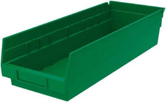 Akro-Mils - 176 Lb. Load Capacity, 17-7/8" Deep, Green Hopper Shelf Bin - 4" High x 6-5/8" Wide x 17-7/8" Long - Americas Industrial Supply