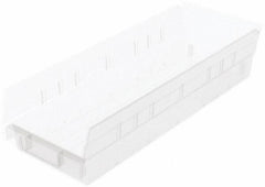 Akro-Mils - 176 Lb. Load Capacity, 17-7/8" Deep, Clear Hopper Shelf Bin - 4" High x 6-5/8" Wide x 17-7/8" Long - Americas Industrial Supply
