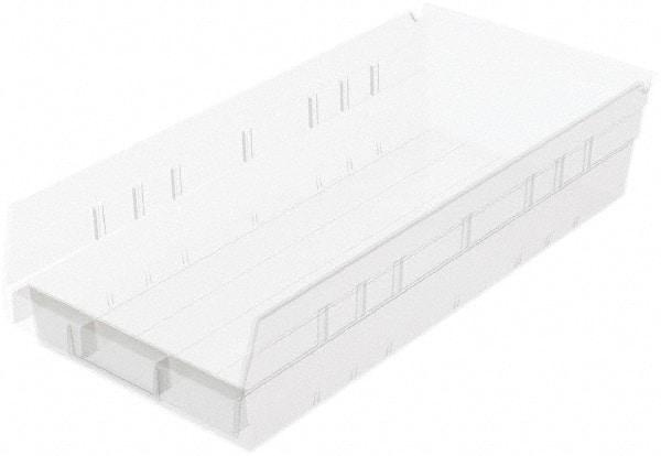 Akro-Mils - 214 Lb. Load Capacity, 17-7/8" Deep, Clear Hopper Shelf Bin - 4" High x 8-3/8" Wide x 17-7/8" Long - Americas Industrial Supply