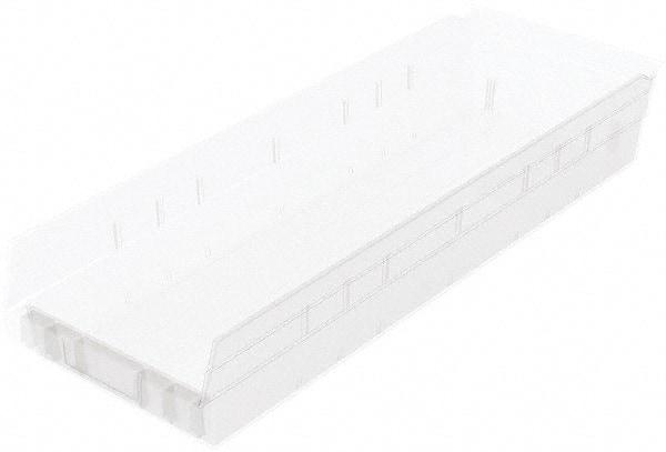 Akro-Mils - 346 Lb. Load Capacity, 23-5/8" Deep, Clear Hopper Shelf Bin - 4" High x 8-3/8" Wide x 23-5/8" Long - Americas Industrial Supply