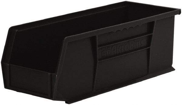 Akro-Mils - 50 Lb. Load Capacity, 14-3/4" Deep, Black Polymer Hopper Stacking Bin - 5" High x 5-1/2" Wide x 14-3/4" Long - Americas Industrial Supply