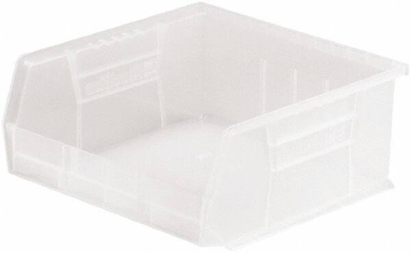 Akro-Mils - 50 Lb. Load Capacity, 10-7/8" Deep, Clear Polymer Hopper Stacking Bin - 5" High x 11" Wide x 10-7/8" Long - Americas Industrial Supply