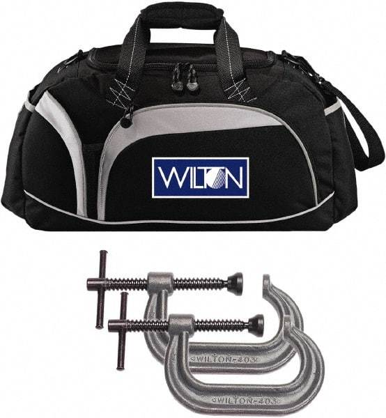 Wilton - Regular-Duty 3" Max Opening, 2-1/2" Throat Depth, Forged Steel Standard C-Clamp - 3,500 Lb Capacity, 0" Min Opening, Deep Throat - Americas Industrial Supply