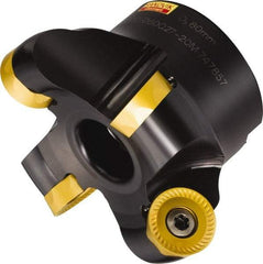 Sandvik Coromant - 6 Inserts, 4.2913" Cutter Diam, 0.315" Max Depth of Cut, Indexable High-Feed Face Mill - 1.2598" Arbor Hole Diam, 0.5669" Keyway Width, R200..Qxx Toolholder, RCKT 16 06 M0 Inserts, Series CoroMill 200 - Americas Industrial Supply