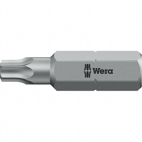 Wera - 1/4" Drive T2 Torx Screwdriver Bit - 1" OAL, Insert Bit - Americas Industrial Supply