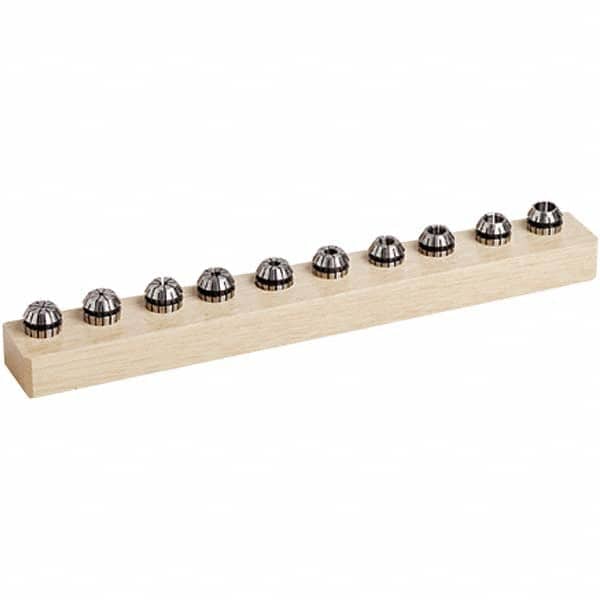 Techniks - 10 Piece, 3/32 to 3/8" Capacity, ER16 ER Collet Set - Americas Industrial Supply