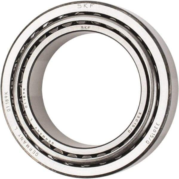 SKF - 75mm Bore Diam, 115mm OD, 31mm Wide, Tapered Roller Bearing - 134,000 N Dynamic Load Capacity, 228,000 N Static Load Capacity - Americas Industrial Supply