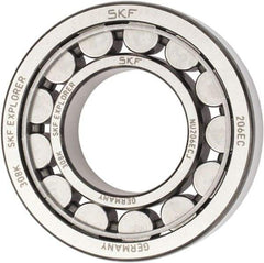 SKF - 30mm Bore Diam, 62mm Outside Diam, 16mm Wide Cylindrical Roller Bearing - 38,000 N Dynamic Capacity, 36,500 Lbs. Static Capacity - Americas Industrial Supply